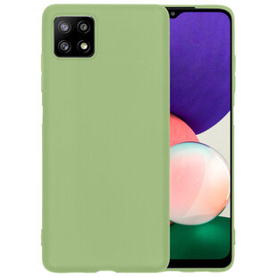 Samsung Galaxy M22 Hoesje Siliconen Hoes Case Cover - Groen