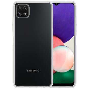 Samsung Galaxy M22 Hoesje Siliconen Hoes Case Cover - Transparant