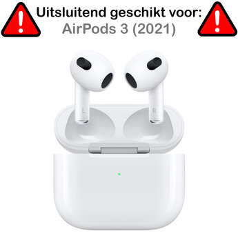 Airpods 3 Hoesje Case Shock Hoes Geschikt voor Apple AirPods 3 Case Hoesje Met Clip - Mint