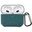 Airpods 3 Hoesje Case Shock Hoes Geschikt voor Apple AirPods 3 Case Hoesje Met Clip - Donker Groen