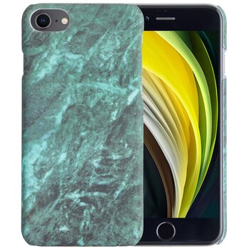 Apple iPhone SE (2022) Hoesje Marmer Telefoon Hoes Case Cover - Groen