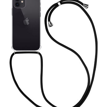 Apple iPhone 11 Hoesje Met Koord Hoes Siliconen Case - Transparant