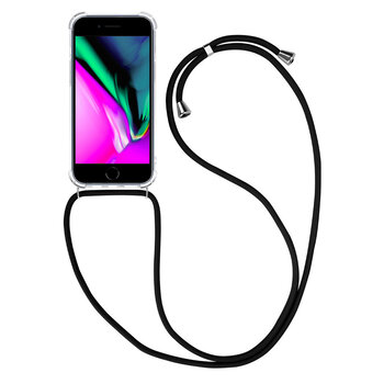 Apple iPhone 8 Plus Hoesje Met Koord Hoes Siliconen Case - Transparant