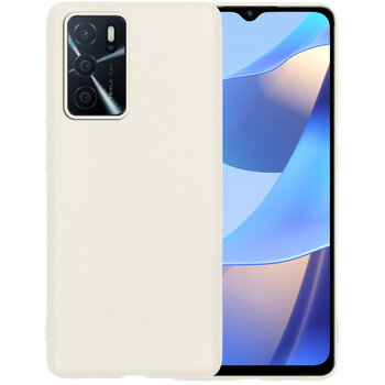 OPPO A16S Hoesje Siliconen Hoes Case Cover - Wit