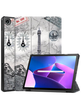 Lenovo Tab M10 Plus 3rd Gen Hoesje Book Case - Eiffeltoren