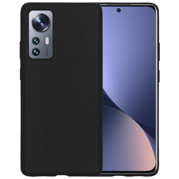 Xiaomi 12 Pro Hoesje Siliconen Hoes Case Cover - Zwart