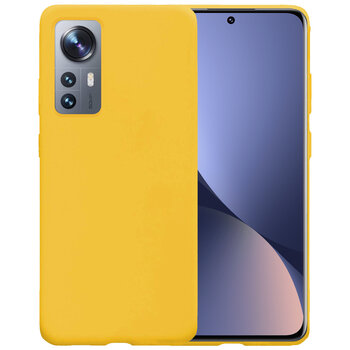 Xiaomi 12 Pro Hoesje Siliconen Hoes Case Cover - Geel