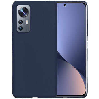 Xiaomi 12 Pro Hoesje Siliconen Hoes Case Cover - Donkerblauw