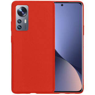 Xiaomi 12X Hoesje Siliconen Hoes Case Cover - Rood