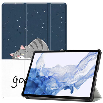 Samsung Galaxy Tab S8 Ultra Hoesje Book Case - Kat