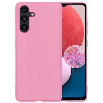 Samsung Galaxy A13 5G Hoesje Siliconen Hoes Case Cover - Lichtroze