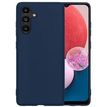 Samsung Galaxy A13 5G Hoesje Siliconen Hoes Case Cover - Donkerblauw