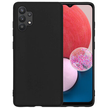 Samsung Galaxy A13 4G Hoesje Siliconen Hoes Case Cover - Zwart