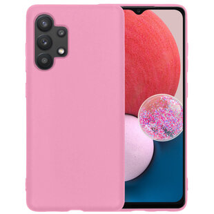 Samsung Galaxy A13 4G Hoesje Siliconen Hoes Case Cover - Lichtroze