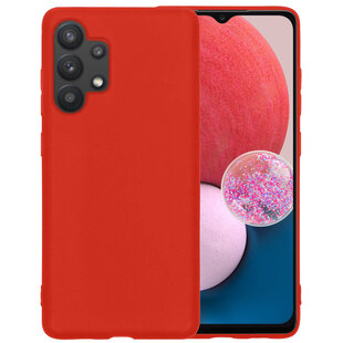 Samsung Galaxy A13 4G Hoesje Siliconen Hoes Case Cover - Rood