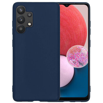 Samsung Galaxy A13 4G Hoesje Siliconen Hoes Case Cover - Donkerblauw