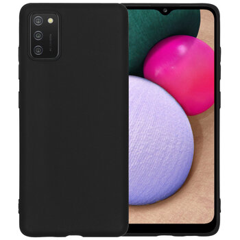 Samsung Galaxy A03S Hoesje Siliconen Hoes Case Cover - Zwart