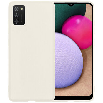 Samsung Galaxy A03S Hoesje Siliconen Hoes Case Cover - Wit