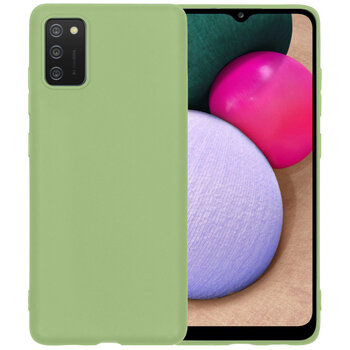 Samsung Galaxy A03S Hoesje Siliconen Hoes Case Cover - Groen