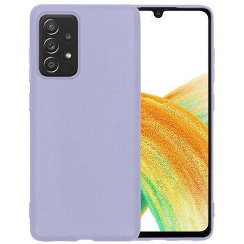 Samsung Galaxy A33 Hoesje Siliconen Hoes Case Cover - Lila