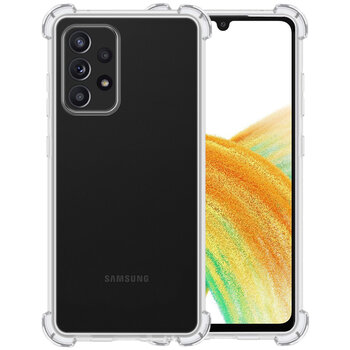 Samsung Galaxy A33 Hoesje Siliconen Shock Proof Hoes Case Cover - Transparant