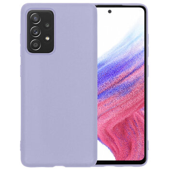 Samsung Galaxy A53 Hoesje Siliconen Hoes Case Cover - Lila