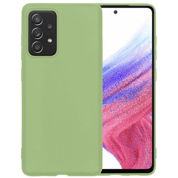 Samsung Galaxy A53 Hoesje Siliconen Hoes Case Cover - Groen