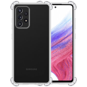 Samsung Galaxy A53 Hoesje Siliconen Shock Proof Hoes Case Cover - Transparant