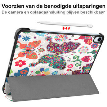 Apple iPad Air 5 10.9 (2022) Hoesje Book Case - Vlinders
