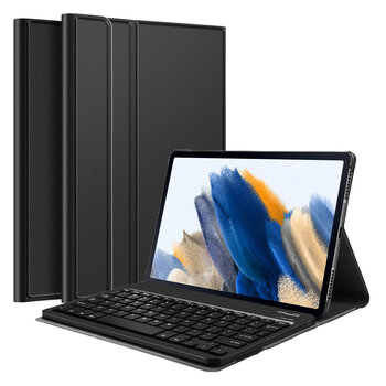 Samsung Galaxy Tab A8 2021 Hoesje Toetsenbord Hoes Luxe Keyboard Case Cover (10,5 inch) - Zwart