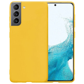 Samsung Galaxy S22 Hoesje Siliconen Hoes Case Cover - Geel