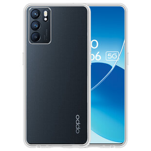 OPPO Reno 6 Hoesje Siliconen Hoes Case Cover - Transparant