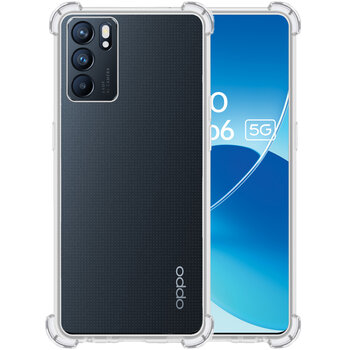 OPPO Reno 6 Hoesje Siliconen Shock Proof Hoes Case Cover - Transparant