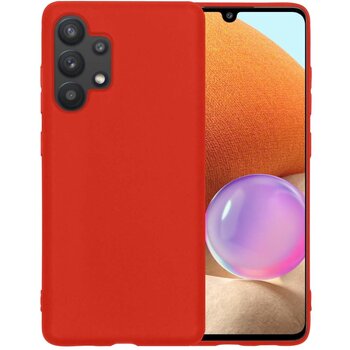 Samsung Galaxy A32 4G Hoesje Siliconen Hoes Case Cover - Rood