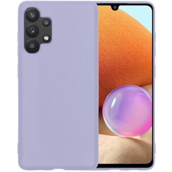 Samsung Galaxy A32 4G Hoesje Siliconen Hoes Case Cover - Lila