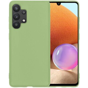 Samsung Galaxy A32 4G Hoesje Siliconen Hoes Case Cover - Groen