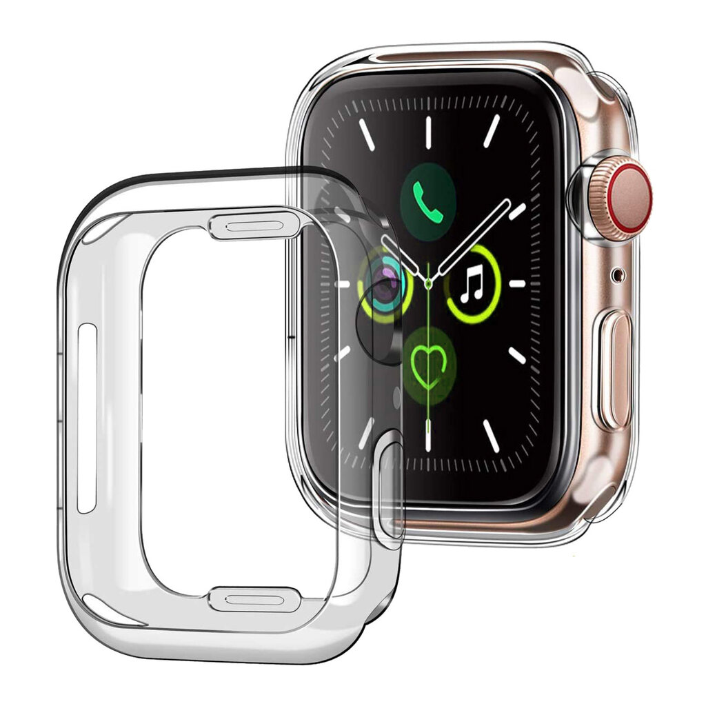 Betaalbare Hoesjes Apple Watch 5 Hoesje Siliconen 44 mm Transparant Betaalbarehoesjes