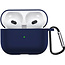 Airpods 3 Hoesje Case Siliconen Hoes Geschikt voor Apple AirPods 3 Case Hoesje Met Clip - Marine Blauw