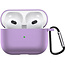 Airpods 3 Hoesje Case Siliconen Hoes Geschikt voor Apple AirPods 3 Case Hoesje Met Clip - Lila