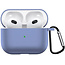 Airpods 3 Hoesje Case Siliconen Hoes Geschikt voor Apple AirPods 3 Case Hoesje Met Clip - Baby Blauw