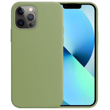 Apple iPhone 13 Pro Hoesje Siliconen Hoes Case Cover - Groen