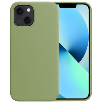 Apple iPhone 13 Hoesje Siliconen Hoes Case Cover - Groen