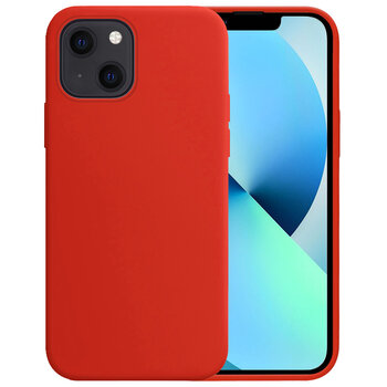 Apple iPhone 13 Mini Hoesje Siliconen Hoes Case Cover - Rood