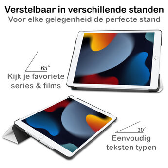 Apple iPad 9 10.2 (2021) Hoesje Book Case - Wit