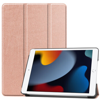 Betaalbare Hoesjes Apple iPad 9 10.2 (2021) Hoesje Book Case - Rose goud