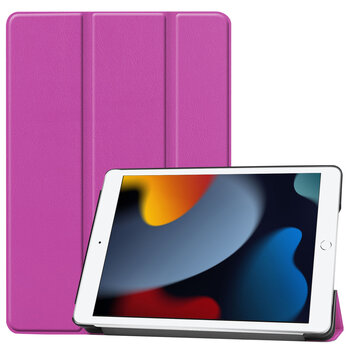 Betaalbare Hoesjes Apple iPad 9 10.2 (2021) Hoesje Book Case - Paars