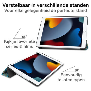 Apple iPad 9 10.2 (2021) Hoesje Book Case - Bloesem