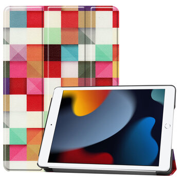 Betaalbare Hoesjes Apple iPad 9 10.2 (2021) Hoesje Book Case - Blokken
