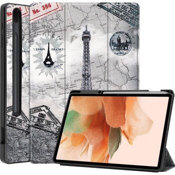 Samsung Galaxy Tab S7 FE Hoesje Book Case - Eiffeltoren