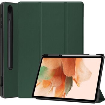 Samsung Galaxy Tab S7 FE Hoesje Book Case - Donkergroen